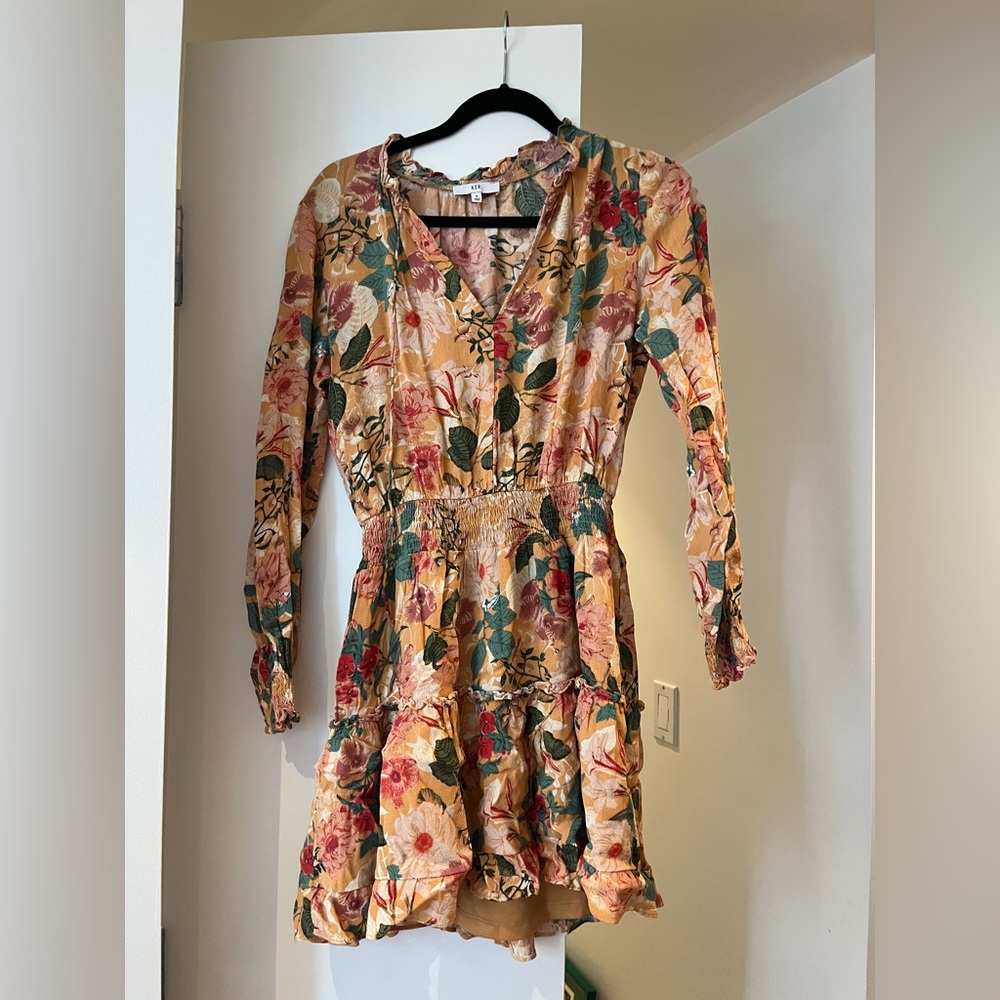 NSR Multicolor Floral Long Sleeve Dress